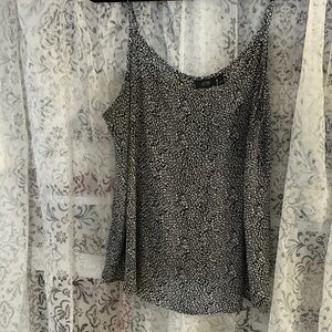 Apt. 9 black and white leopard print chiffon camisole